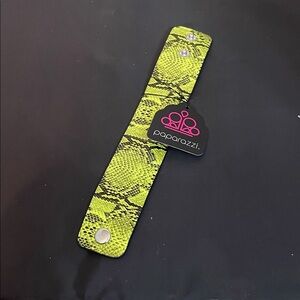 Paparazzi Neon Green Snake Pattern Bracelet